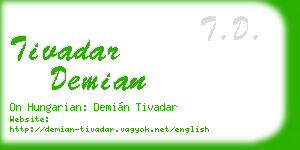 tivadar demian business card