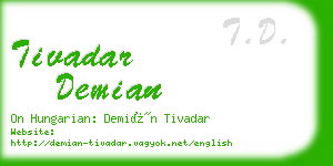 tivadar demian business card
